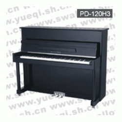 威腾牌PD-120H3亮光黑色直腿120立式钢琴