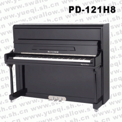 威腾牌PD-121H8亮光黑色直腿带缓降121立式钢琴
