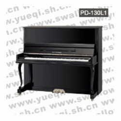 威腾牌PD-130L1亮光黑色弯腿130立式钢琴
