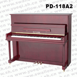 威腾牌PD-118A2亮光红木色丁字腿118立式钢琴