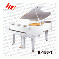 凯伦牌钢琴- K-158-1凯伦钢琴-白色直角三角158凯伦钢琴