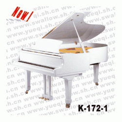 凯伦 K-172-1型白色直脚三角钢琴