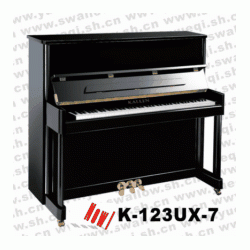 凯伦牌钢琴- K-123UX-7凯伦钢琴-黑色直脚立式123凯伦钢琴