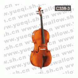 红棉C338型 云杉木面板虎纹枣木配件乌木指板3/4中高级大提琴