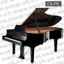 雅马哈牌C6-PE光面乌黑色直脚212三角钢琴
