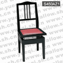 珠江牌S450AZ1专业系列人造革木制升降黑色钢琴凳