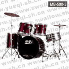 迷笛牌MB-500-3红色五鼓二镲一凳爵士鼓