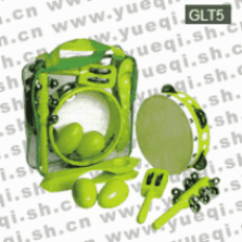 红燕牌GLT5绿色5件幼儿打击乐器教具套装