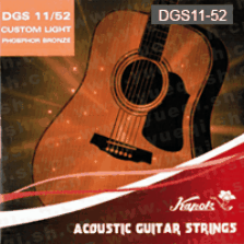 红棉牌DGS11-52彩盒真空包装中亮型电声吉他钢丝套弦