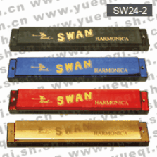 天鹅牌SW24-2型24孔C调铝座彩色口琴（纸盒）