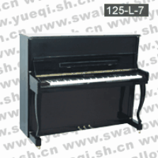 凯伦牌钢琴-KA125-L-7凯伦钢琴-黑色弯脚立式125凯伦钢琴