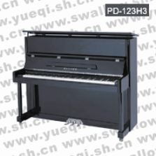 威腾牌PD-123H3-11黑色亮光直脚123立式钢琴
