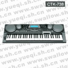 卡西欧牌电子琴-CTK-738卡西欧电子琴-61键卡西欧电子琴