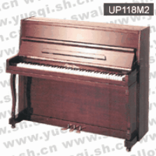 118珠江牌钢琴-UP118M2珠江钢琴-樱桃木色弯扁琴脚立式118珠江钢琴