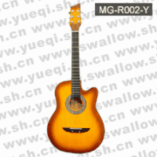 红燕牌MG-R002-Y椴木夹板枫木配件37寸缺角民谣吉他