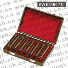 天鹅牌SW1020H-7TJ型10孔20音方形高级布鲁斯仿金7调套装口琴(大规格/礼盒)